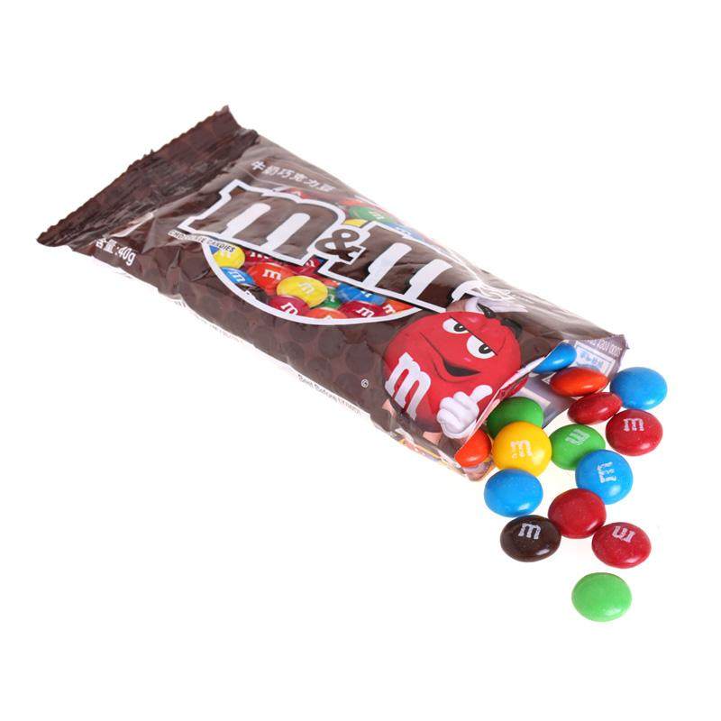 巧克力德芙mm40g24花生牛奶豆整盒儿童休闲零食牛奶巧克力