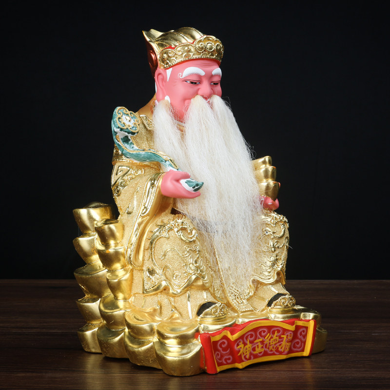 香樟神像佛堂伯公大伯正神福德供奉樟木土地摆件