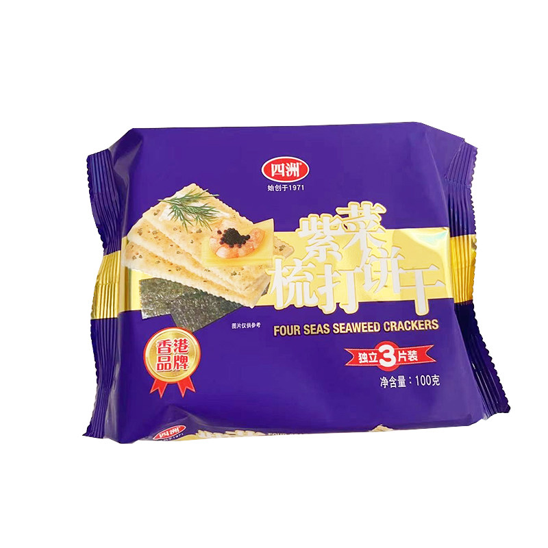 四洲香葱梳打饼干100g咸味食品苏打多口口味苏打饼干