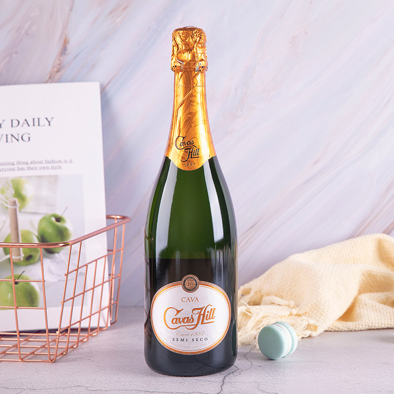 2瓶划算西班牙cava卡瓦山起泡葡萄酒半干高泡白葡萄酒起泡及香槟葡萄