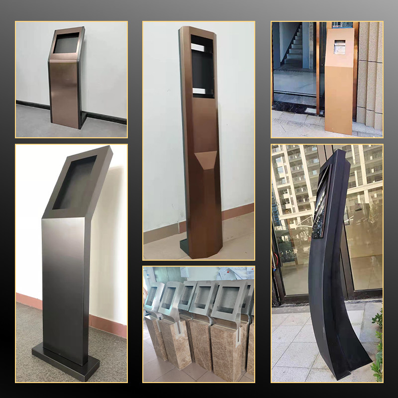 立柱立林可视楼宇对讲小区人脸机支架底座门禁门口机楼宇对讲设备