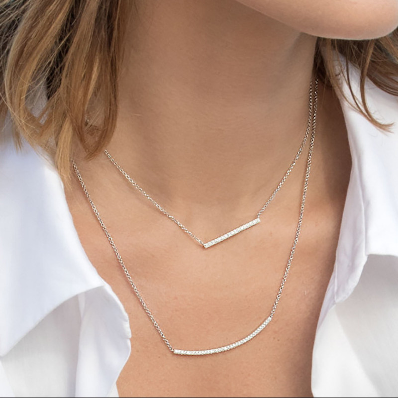 apm monaco笑脸银项链女 2021年新款微笑毛衣链秋冬ins潮