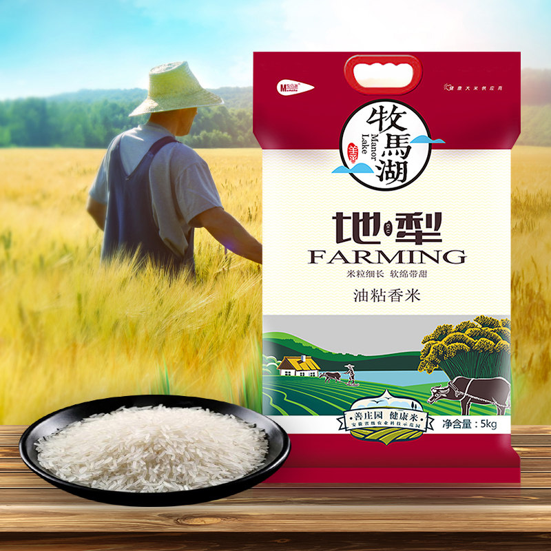 牧马湖大米21年新米油粘米长粒香米5kg10斤装籼米煲仔炒饭非真空