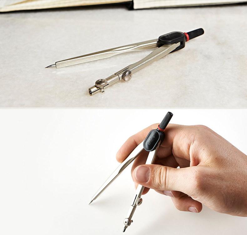 德国红环圆规rotring专业金属舒适绘图圆规学生圆规设计制图圆规