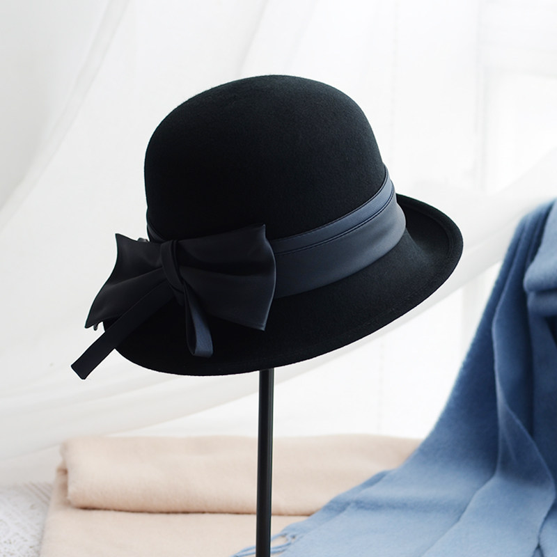 冬季韩版时尚优雅圆顶礼帽