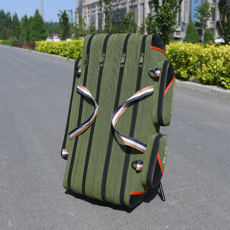 帆布渔具80cm90cm12三层四层鱼竿包竿包钓鱼包鱼具鱼具渔具包