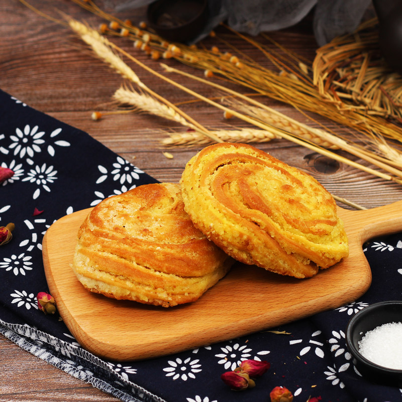 丰镇胡麻油手工呼市白糖甜焙子油旋饼120g*5枚内蒙特产老字号糕点