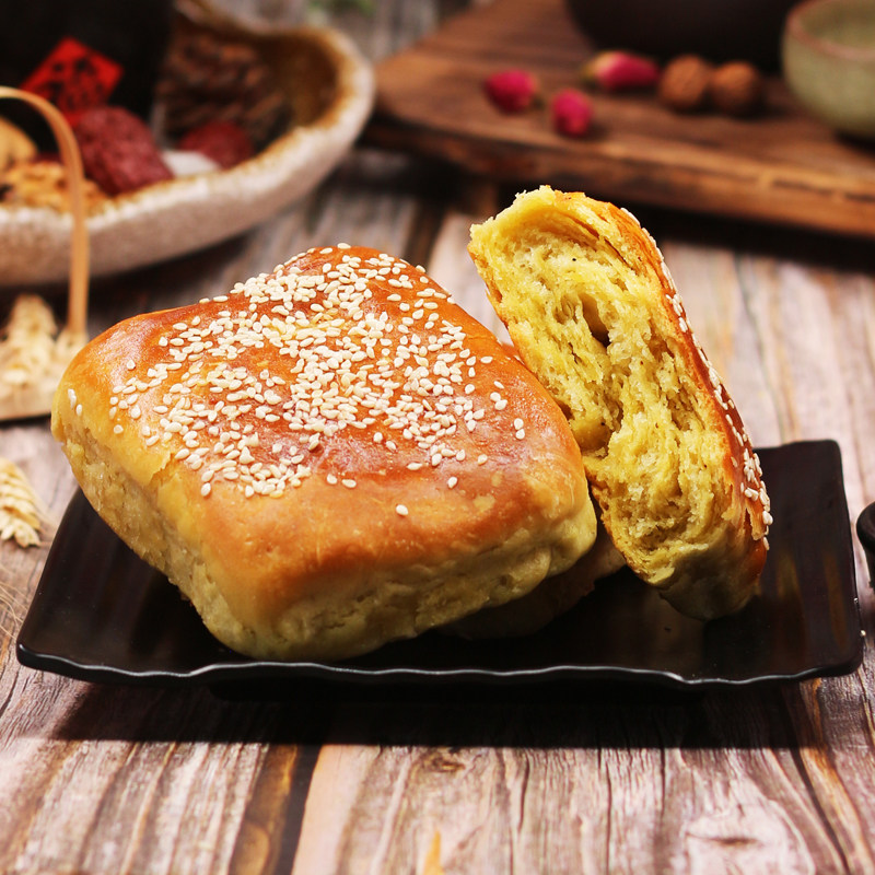 内蒙古早餐营养手工传统美食特色籽饼王府亚麻传统中式糕点