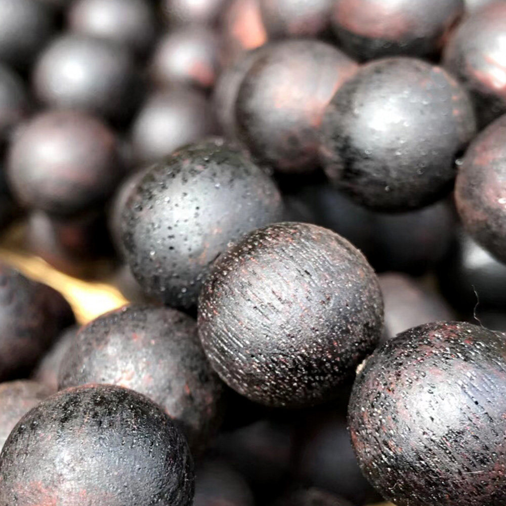 缅甸海南奇楠级小叶降真香手串沉水老料黑软手持佛珠