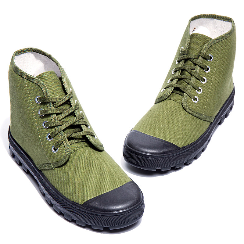 春秋山地胶鞋布胶鞋活劳动干活工地高帮农田胶底解放鞋