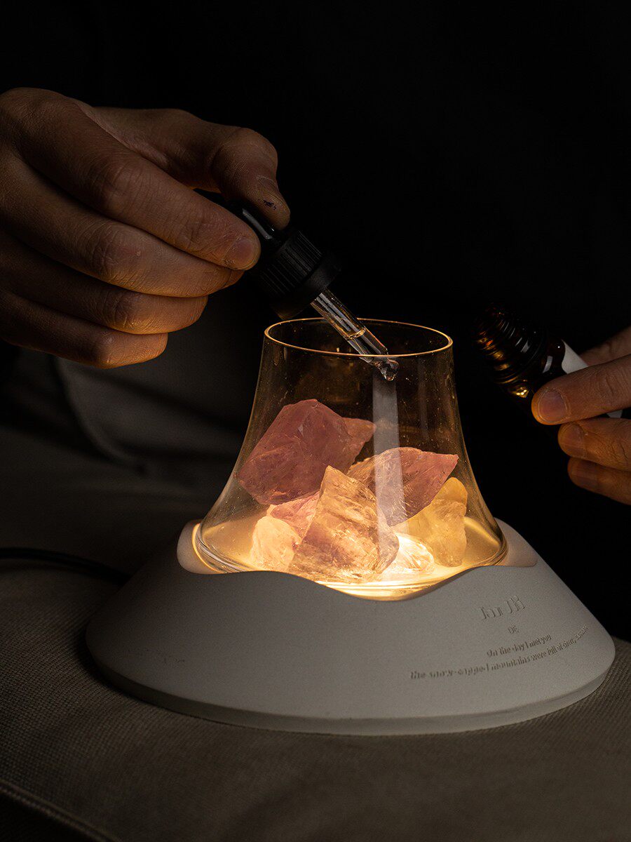 香薰轻奢无火灯扩香石精油油灯高端家用卧室香薰摆件