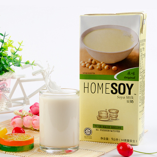 Homesoy家乡原味豆奶马来西亚原装进口健康营养早餐饮料 1L*2盒装