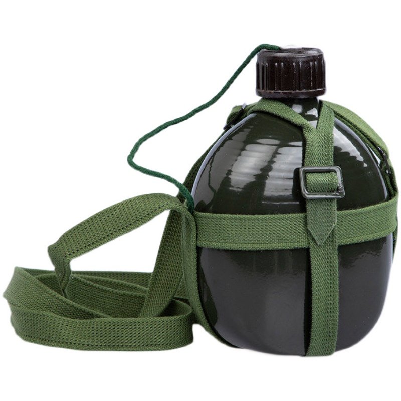 大容量铝壶户外运动军训用水水壶军迷学生便携背带水壶