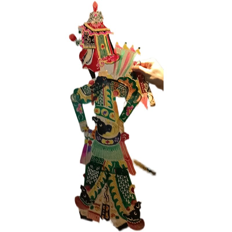 三国人物造型武将皮影戏表演牛皮皮影皮影