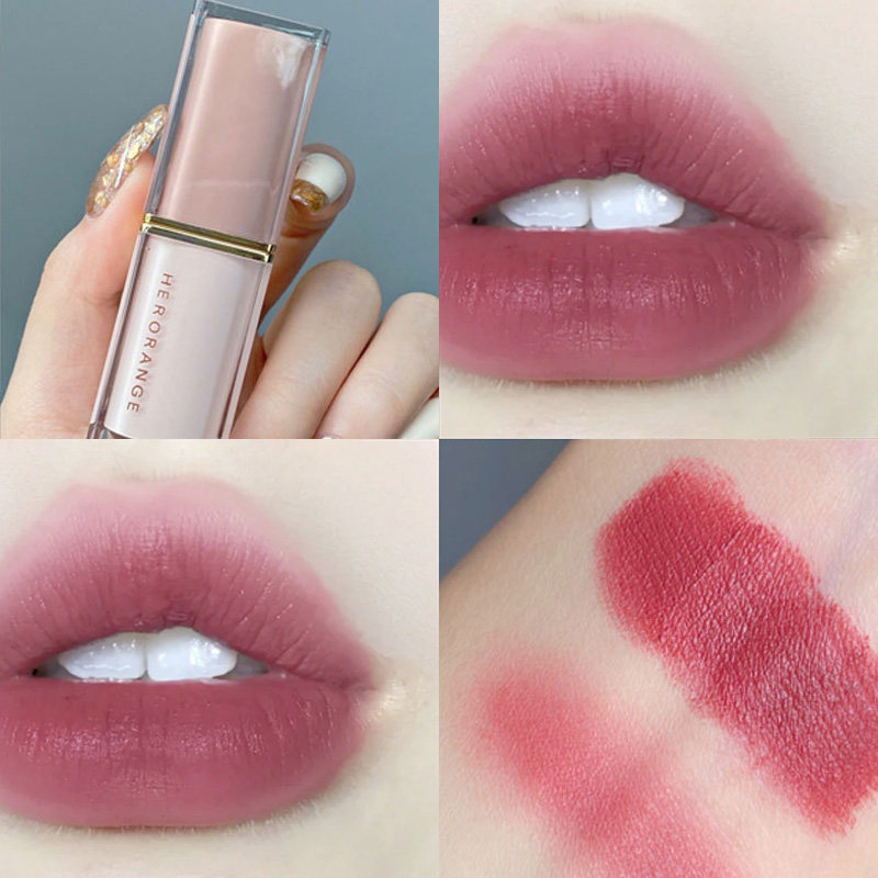 夏天粉唇桃色水蜜桃口红素颜白桃适合色系裸色唇膏