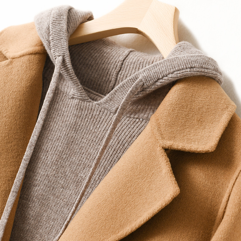 2021秋冬新款卫衣女宽松休闲厚款百搭打底针织羊毛衫连帽毛衣洋气