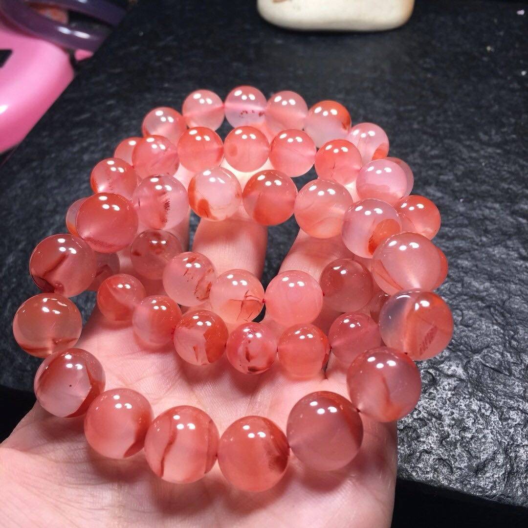 天然南红玛瑙冰飘手链3条1113mm手串男女款霸气手链