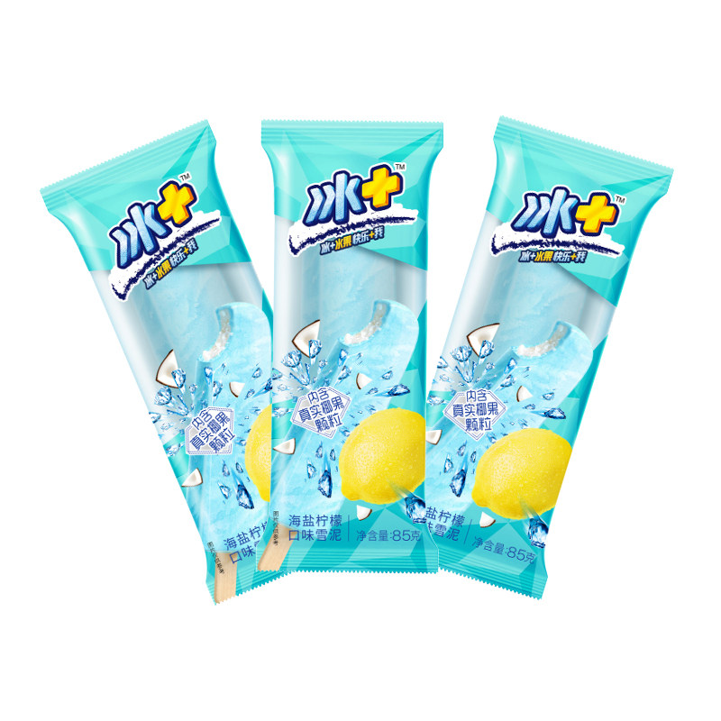 蒙牛冰淇淋新品雪糕系列海盐柠檬口味雪泥冰棒冰淇淋