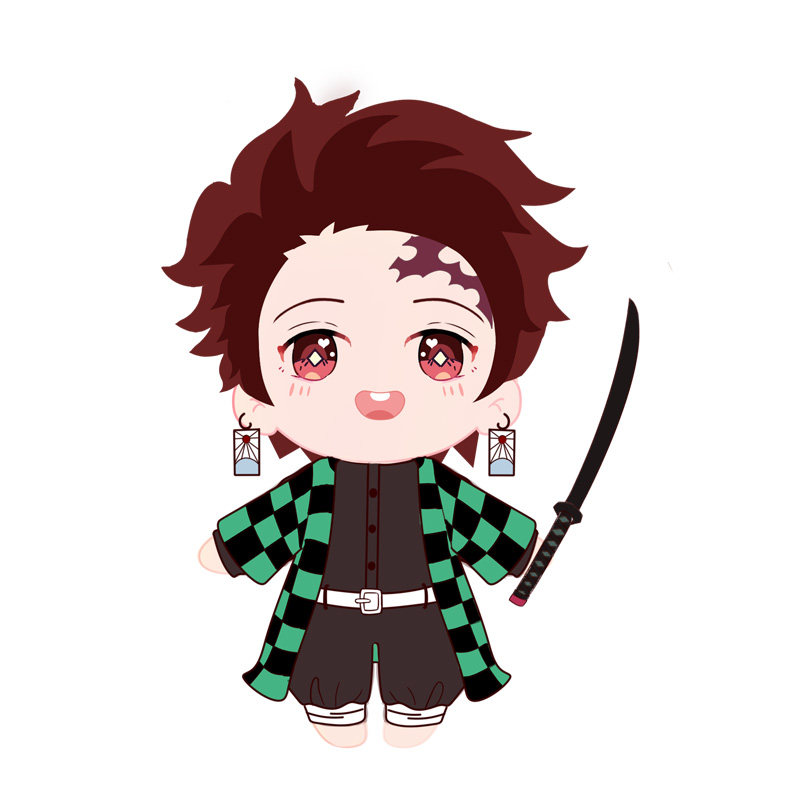 尚萌鬼灭之刃周边炭治郎哥哥q版20cm换衣公仔动漫二次元棉花娃