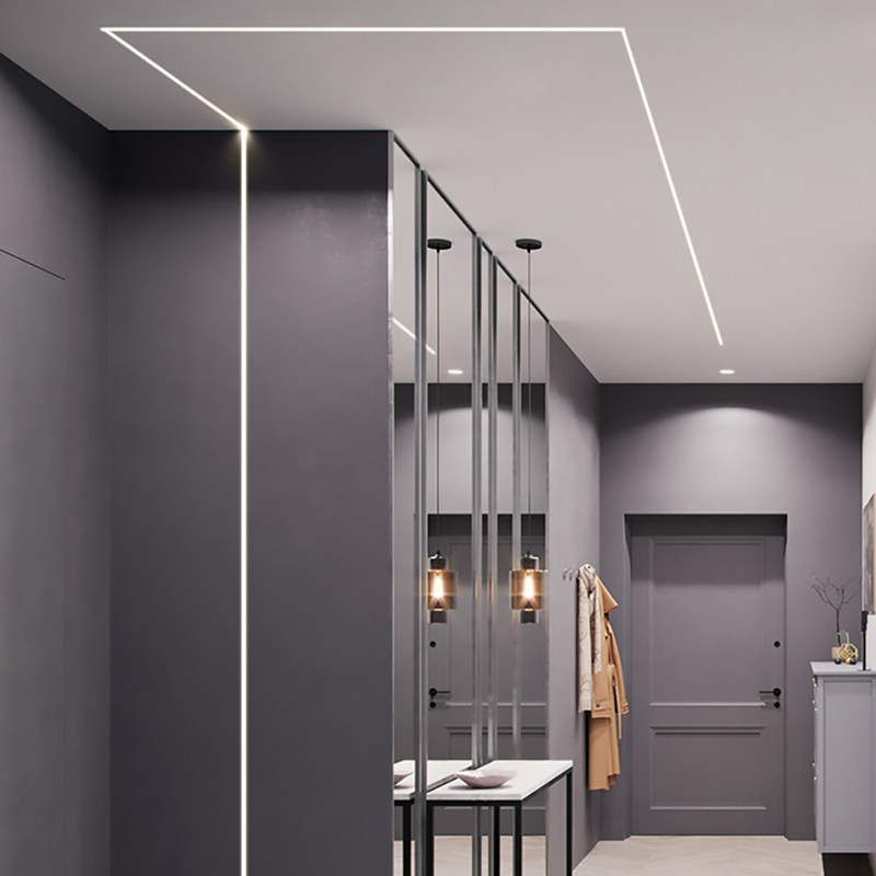 coojun线条灯明装免开槽线型嵌入式条形走廊过道led灯带