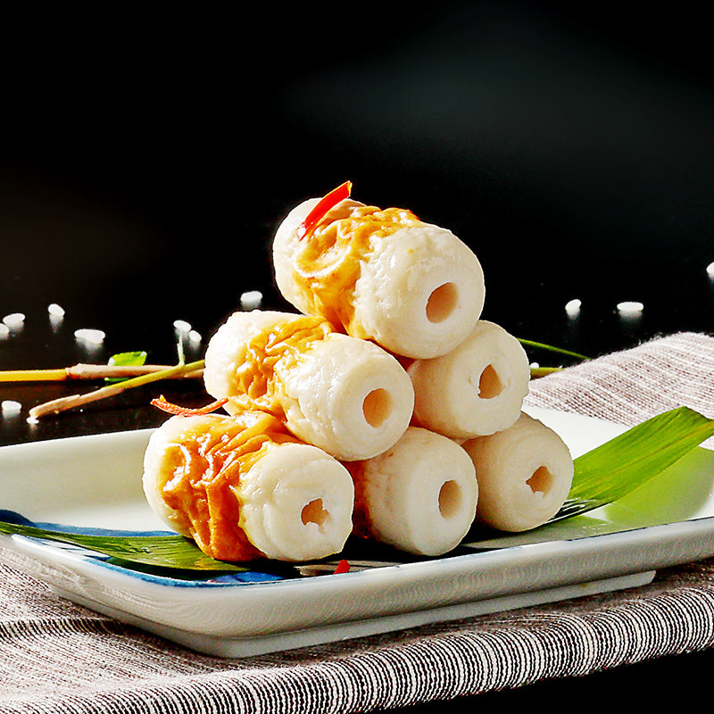 台式鱼竹轮500克火锅鱼丸速冻食品关东麻辣烫食材鱼丸