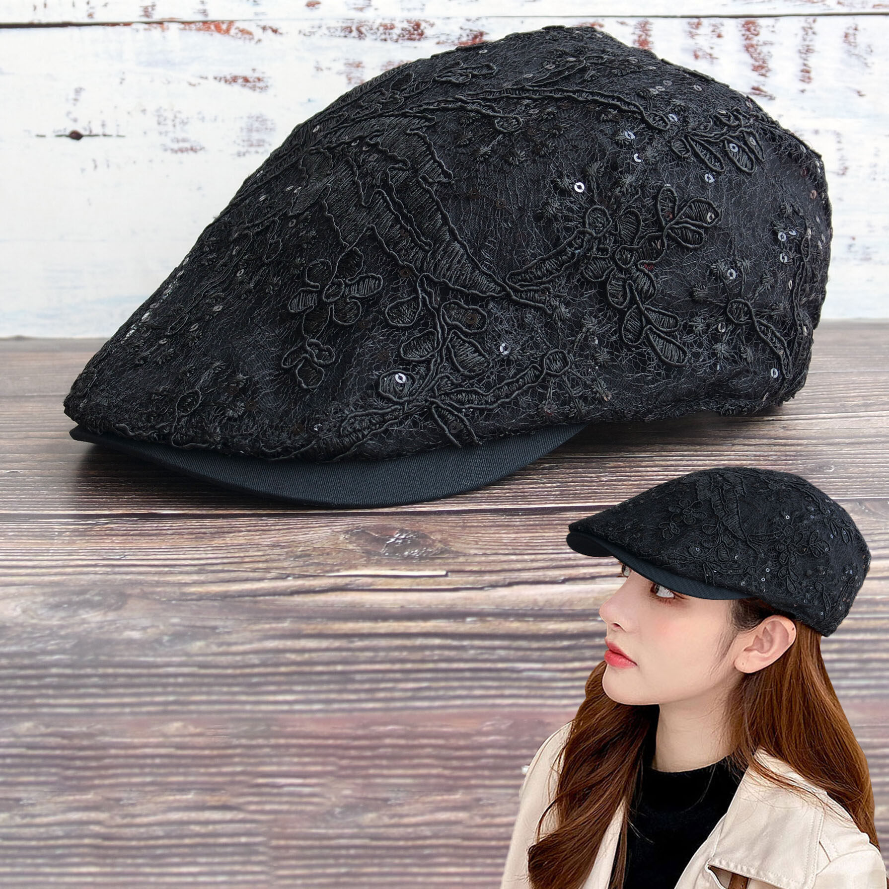 白色韩版潮白亮片女士春夏夏天前进帽秋黑色帽子