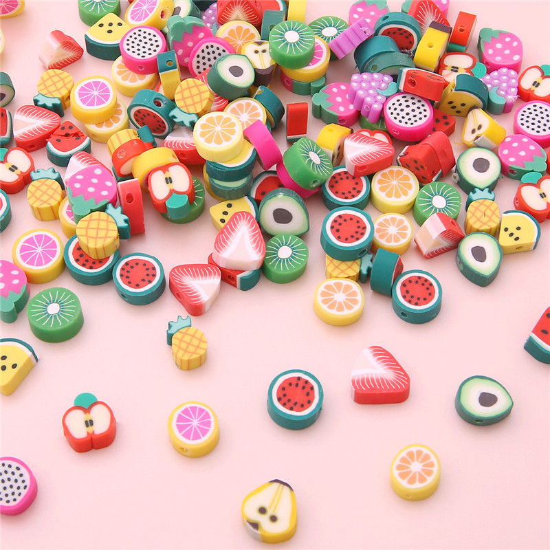 制作软陶水果心形自制耳环diy材料手工手工制其他diy饰品配件