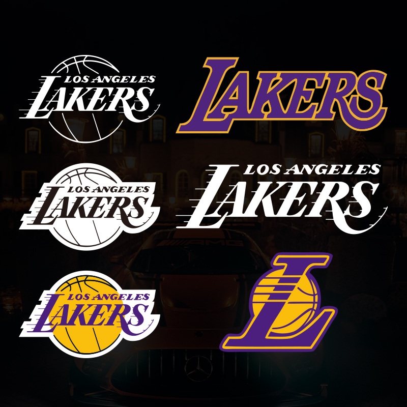 nba洛杉矶湖人队球队标志篮球logo汽车装饰贴纸侧门定制汽车装饰贴