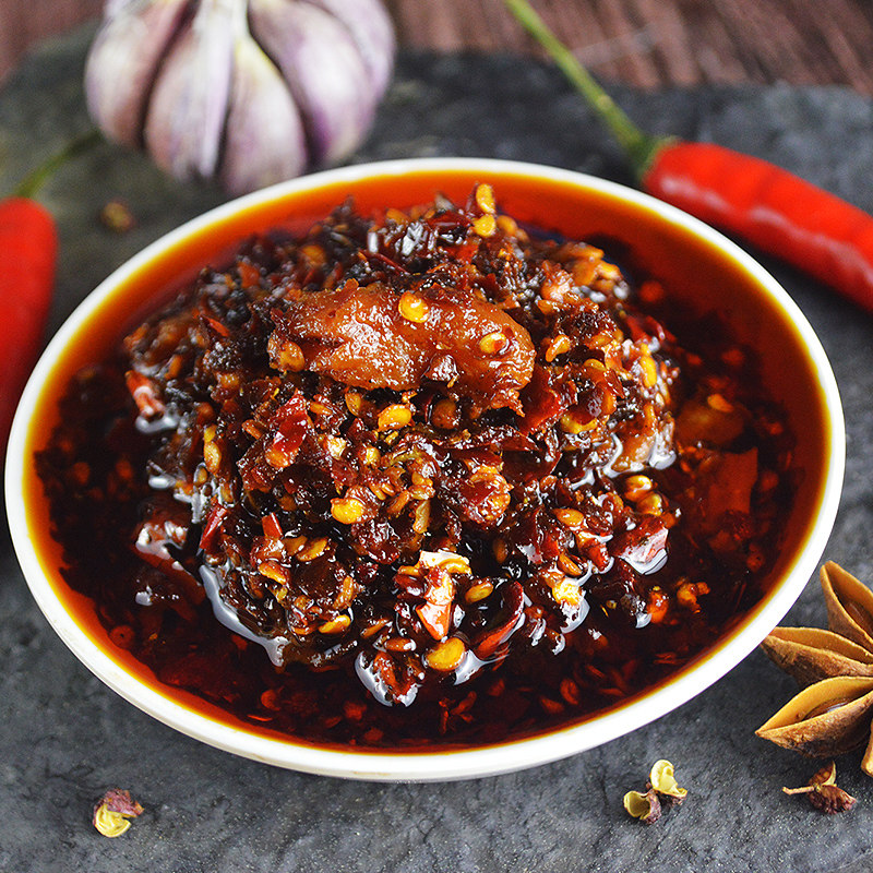 贵州特产干爹辣椒油辣椒酱280gx2辣酱饭菜辣椒酱