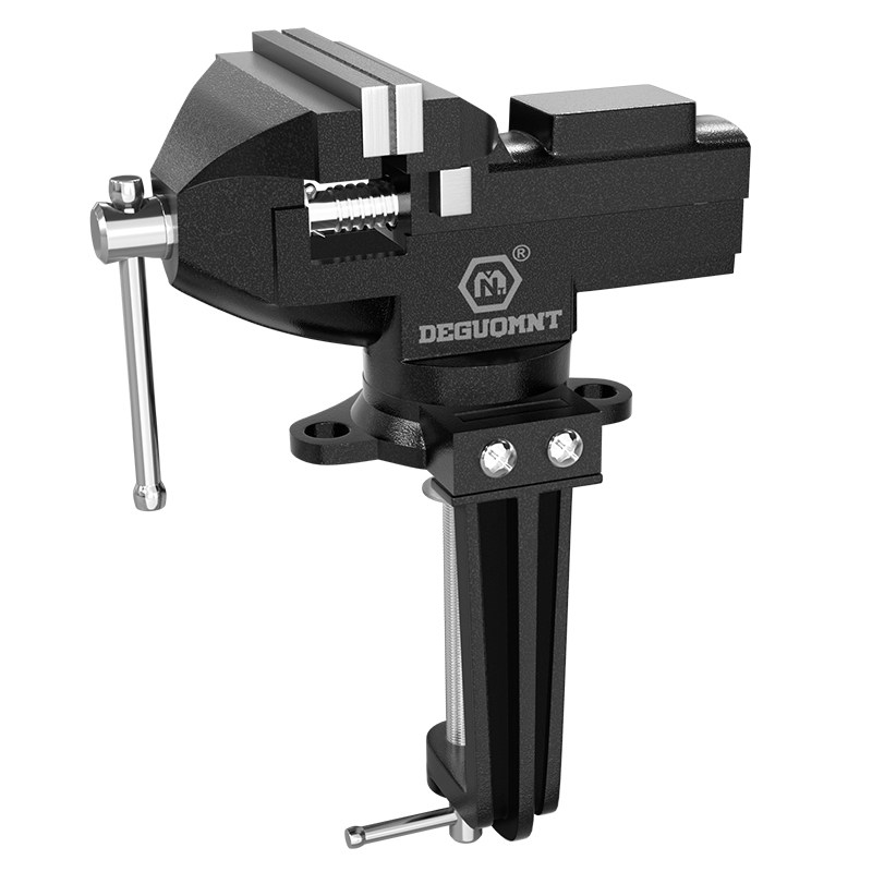 虎钳德国美耐特多功能台钳迷你工作台万向桌钳台旋转桌虎钳