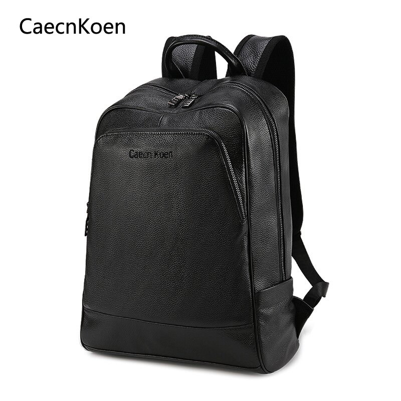 ck男士双肩包真皮大容量商务休闲青年电脑背包男双肩背包