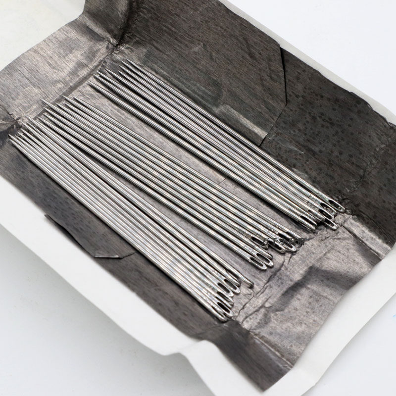 莲花老式被子针碳钢针老人人手大眼加长加粗针