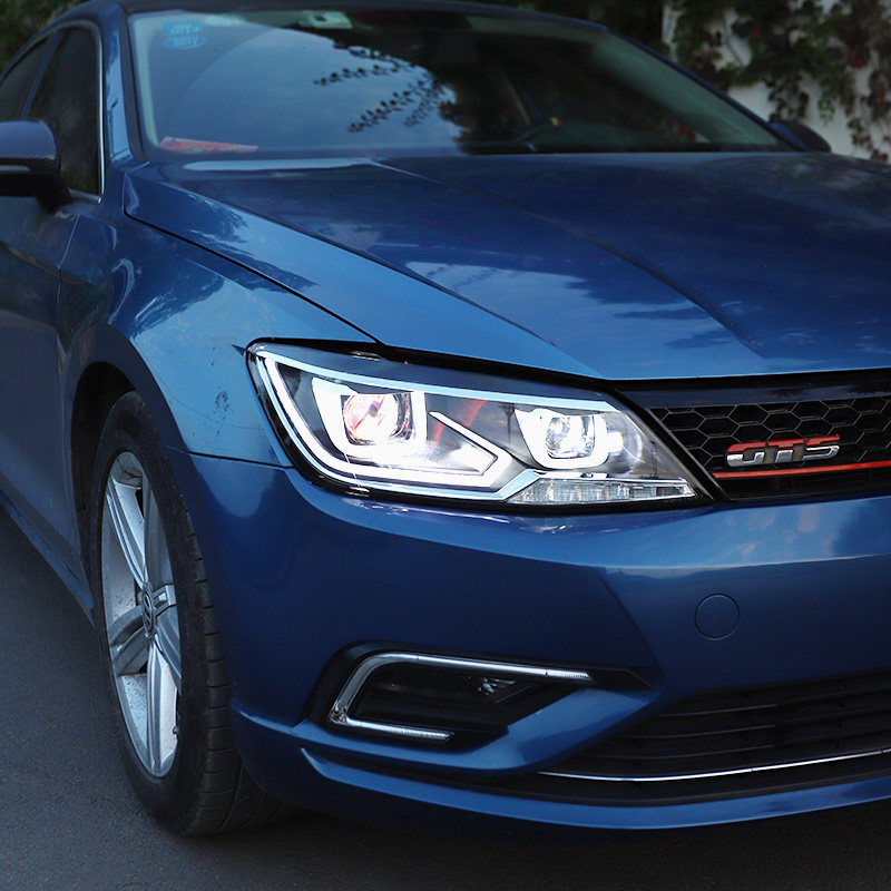 凌渡大灯大众总成高配led日行透镜凌度氙气大灯总成