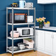 Stainless steel kitchen shelf microwave oven floor multi-layered three-layer multi-function storage rack storage shelves Stainless steel kitchen shelf microwave oven floor multi-layered three-layer multi-function storage rack storage shelves