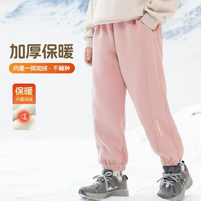 【全尺码一个价】巴布豆儿童加绒加厚卫裤