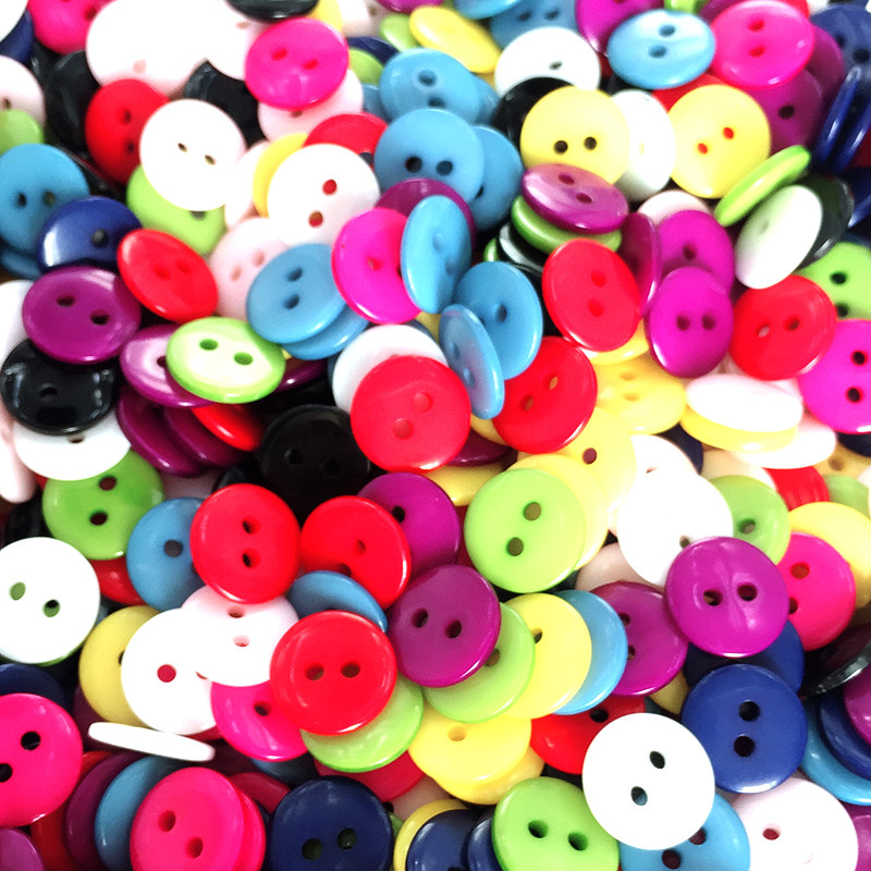 彩色圆形小纽扣宝宝毛衣扣子双眼面包扣儿儿童纽扣
