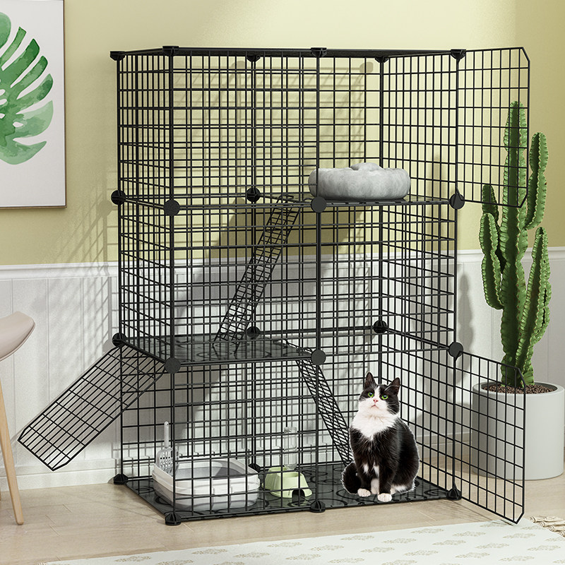 猫笼别墅超大自由空间家用大号笼子室内厕所猫咪笼子