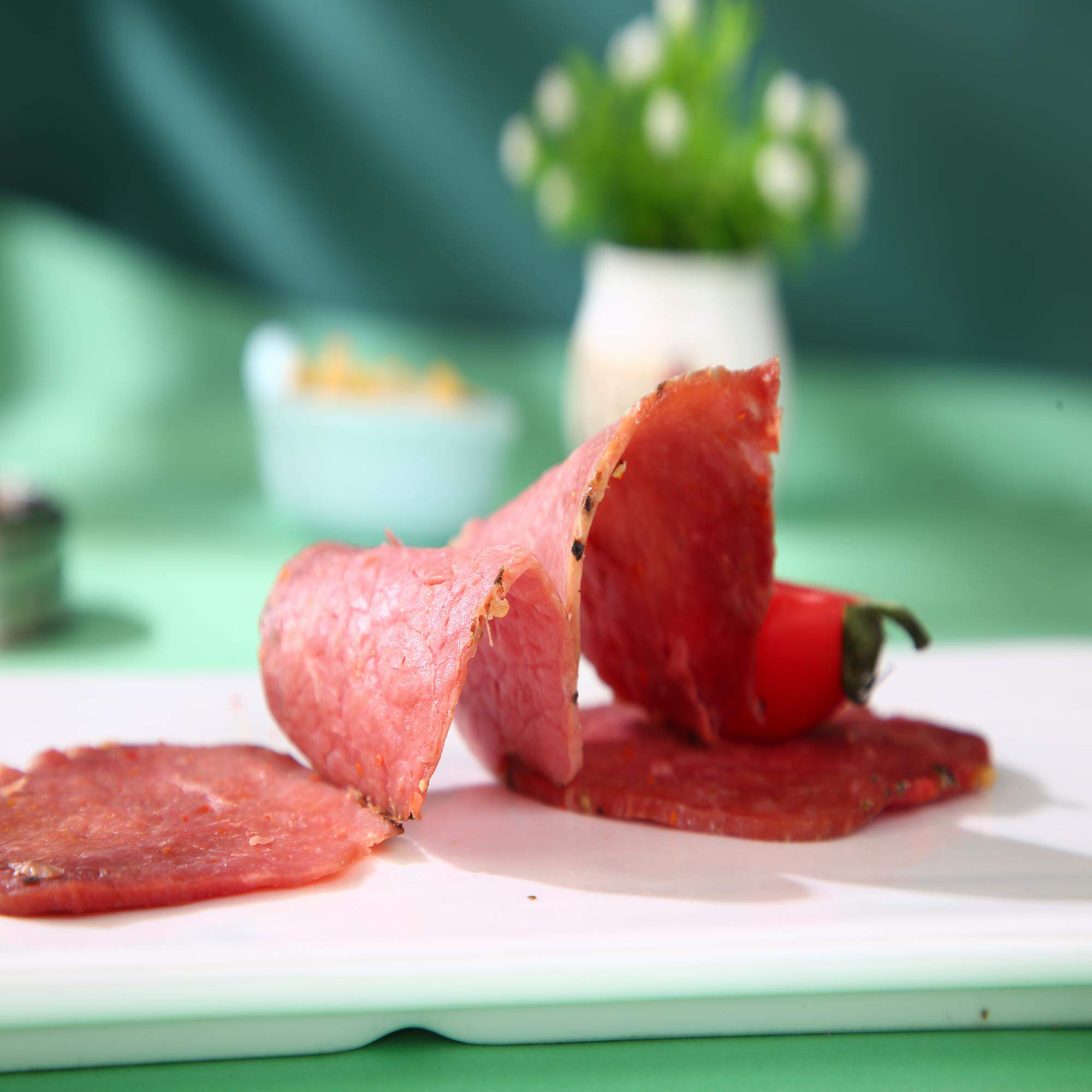 百倍德黑椒牛肉切片火腿牛霖肉帕斯雀牛黄瓜条西餐商用家用1kg