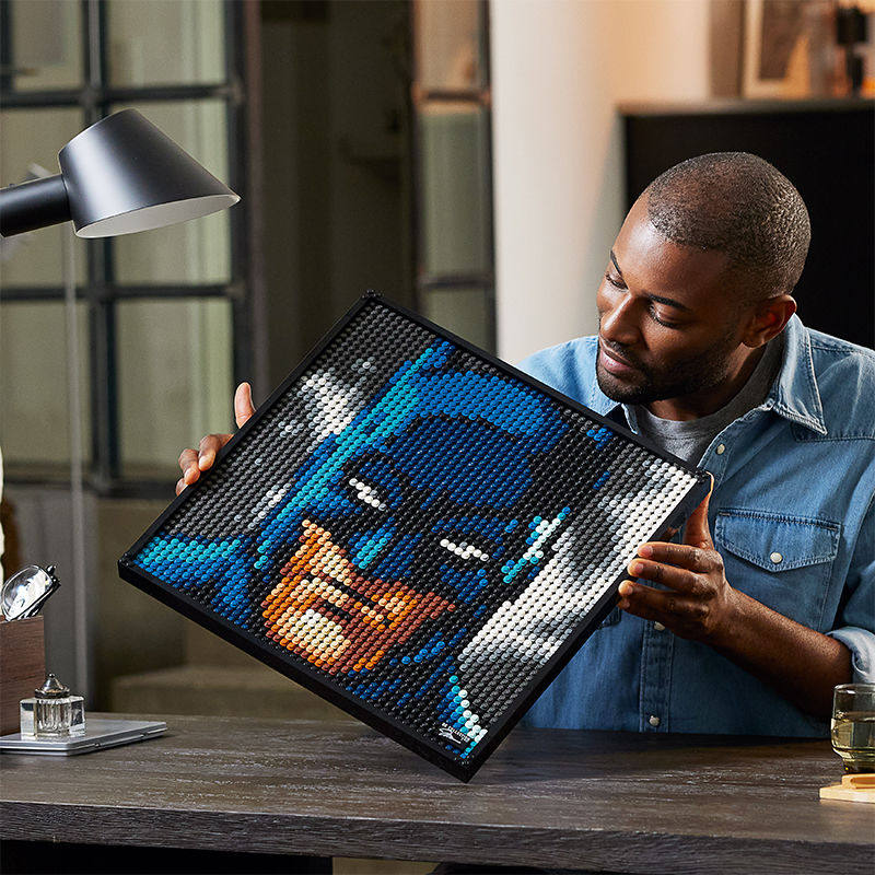 兼容乐高31205蝙蝠侠像素画艺术生活男女女孩女孩儿儿童塑料积木