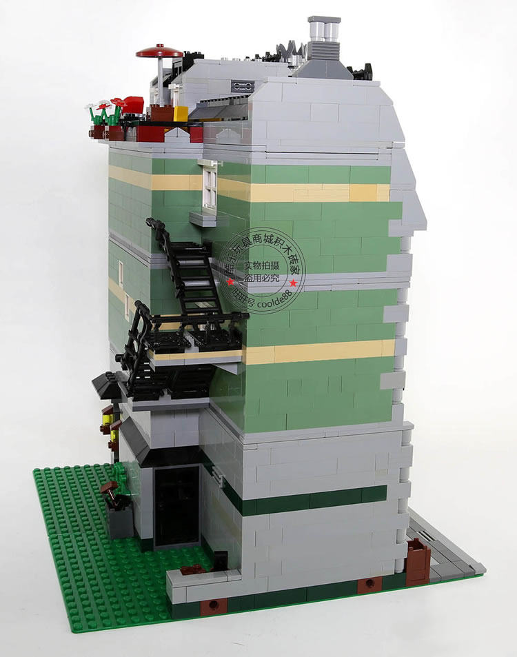 兼容乐高街景10185绿色杂货货铺成人高难度拼装中国塑料积木