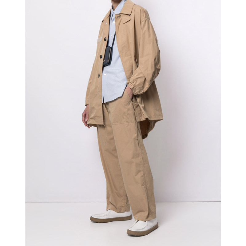 买手fumitoganryu日本设计师品牌卡其色垮裤工作设计休闲裤休闲裤