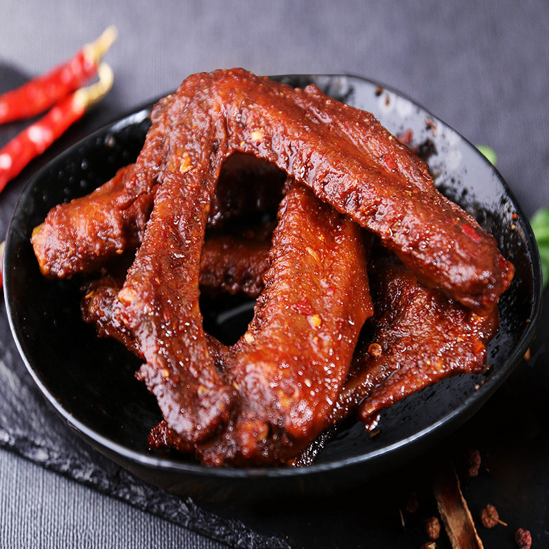 麻辣鸭翅500g卤味独立小包包装香辣小吃鸭肉鸭肉零食