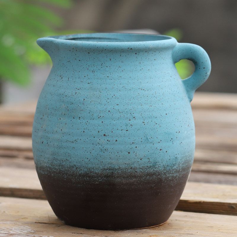 缺口花盆陶瓷多肉植物陶罐粗陶透气复古肉肉花盆