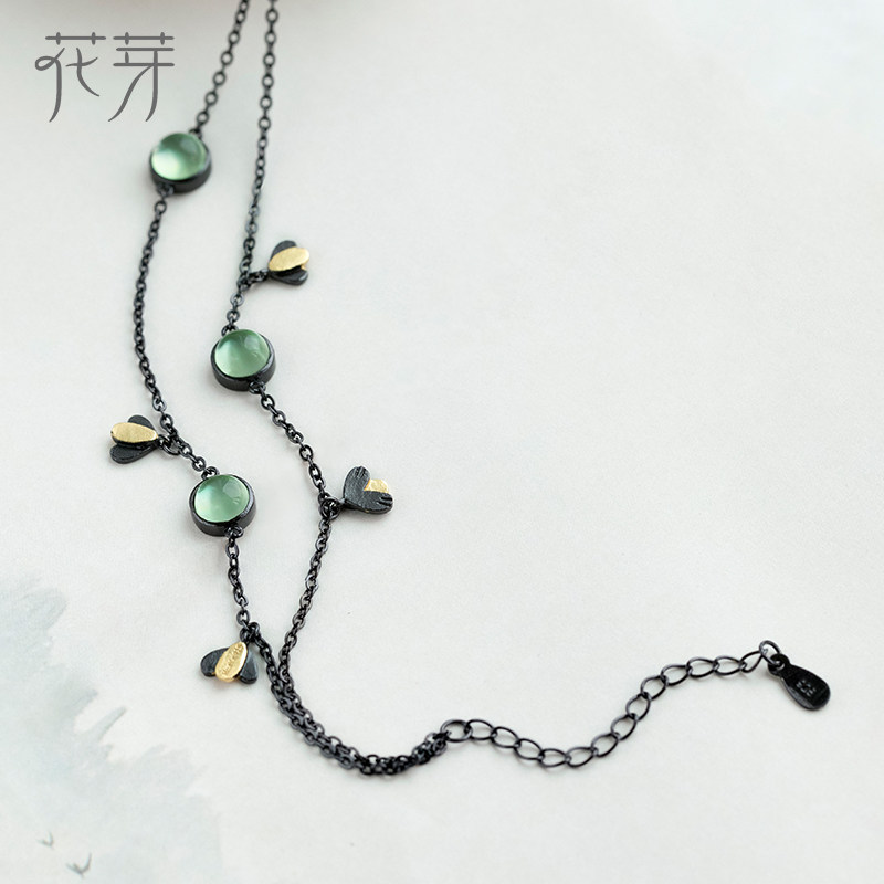 花芽原创设计国风系列流萤手链女纯银简约学生森系闺蜜个性饰品潮