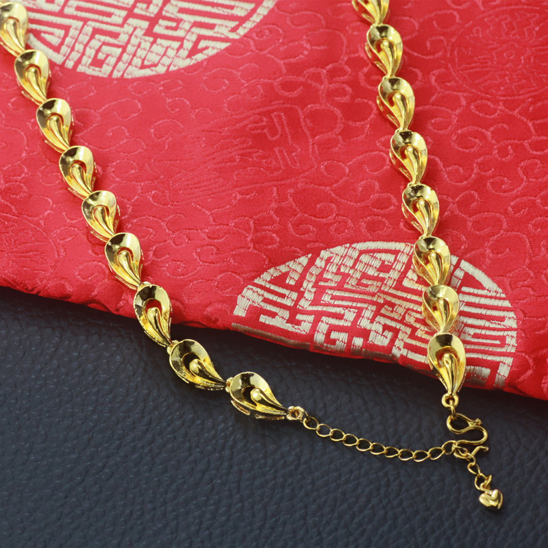 项链新款黄金女款结婚订婚珠宝凤凰气天成套项链