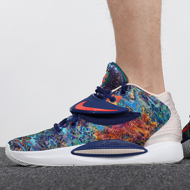 球鞋nike耐克篮球男鞋kd14ep彩色扎染杜兰特篮球鞋