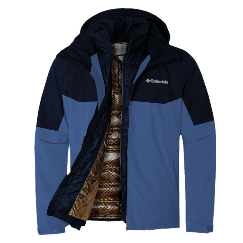 哥伦比亚官方热能羽绒服男装秋冬新款奥米防水三合一冲锋衣WE6347