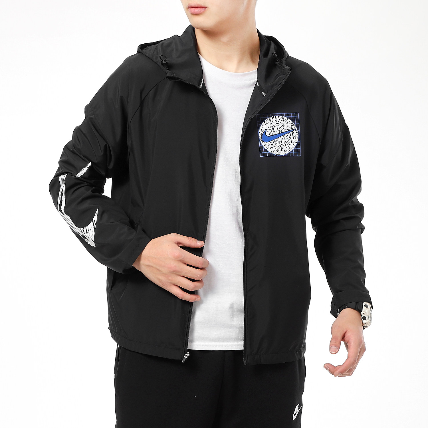 nike耐克外套男装2021春季新款运动服连帽休闲服运动茄克