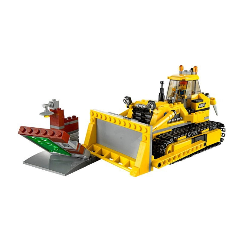 工程lego乐高城市60074推土机60073搬运车拼积木塑料积木