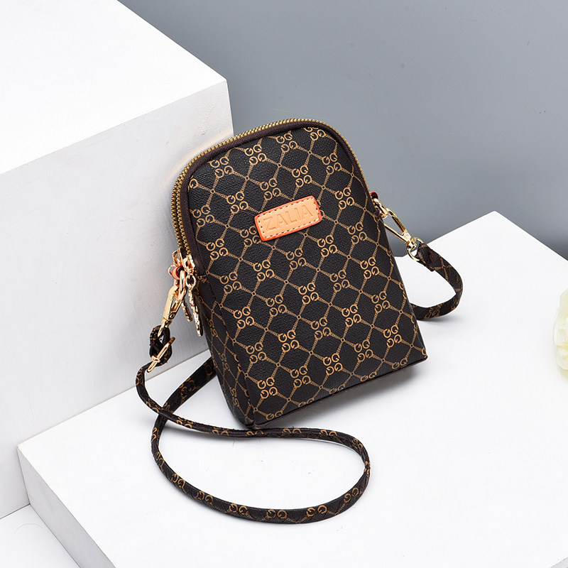 手机大屏软皮菱格包女斜挎迷你装放小包包包女士包袋